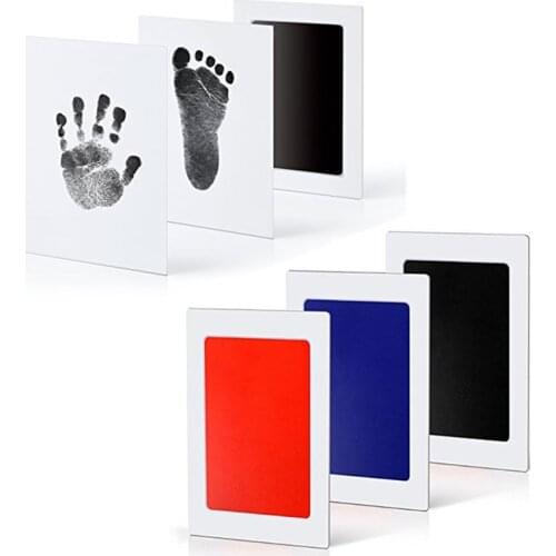 Large Size Non-Toxic Baby Handprint Footprint Imprint Kit Baby Souvenirs Casting Newborn Footprint Ink Pad Infant Clay Toy Gifts