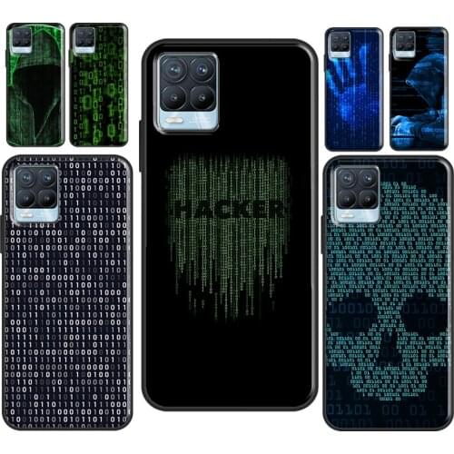Hacker Binary Matrix Rain For OnePlus 9 Pro 8 7T 8T Nord Case For OPPO Realme 8 Pro X2 6 7 Pro GT Neo C3 C21 Cover