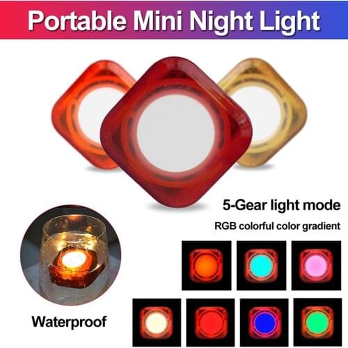 Mini Colorful Ambient Lamp Mini Night Light, Ambient Lamp, Multifunction RGB Night Light Waterproof LED Light Night Light