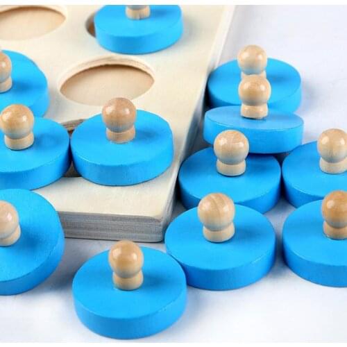 Wooden Memory Matching Game Chess Board Montessori Learning Toy Match Games