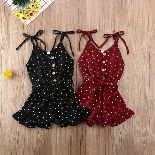 Newborn Infant Kid Baby Girl Polka Dot Summer Romper Jumpsuit Playsuit Clothes Summer Casual Girls One Piece Clothing