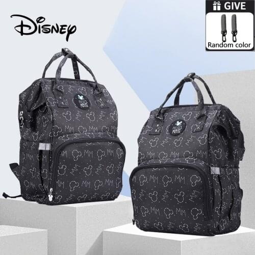 Disney Cartoons Baby Diaper Bags USB Heating Waterproof Maternity Nappy Diaper Stroller Bag Large Capacity Backpack Free Hooks