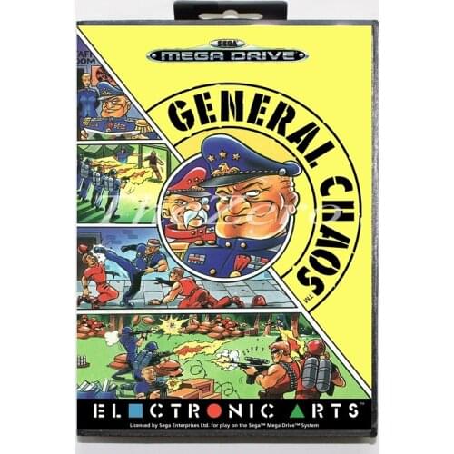 Generalchaos with Box for 16 bit MD Video Game Card for Sega Mega Drive/Genesis