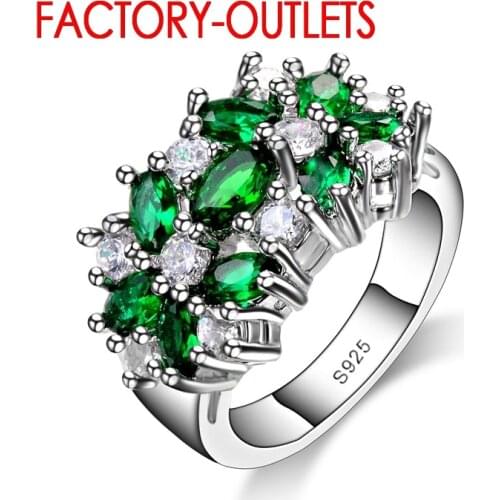 925 Sterling Silver Bridal Ring Fashion Jewelry Cubic Zirconia Prong Setting Best Gift For Women Girls Engagement Anniversar