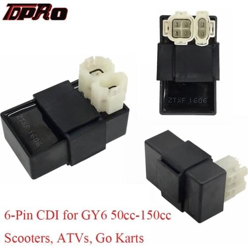 TDPRO Motorcycle Racing AC 6 Pins CDI Ignition Box For GY6 50cc 60cc 80cc 125cc 150cc Scooters ATV Go Kart Quad Dirt Pit Bike