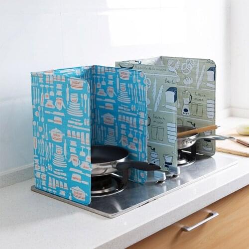 Kitchen Gadgets Oil Splatter Screens Aluminium Foil Plate Gas Stove Splash Proof Baffle Home Kitchen Cooking Tools