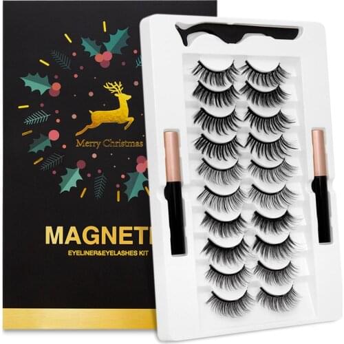 YAPEMAKER Magnetic Eyelashes 3D Mink False Eyelashes Magnetic Eyeliner Set Waterproof Long-Lasting Lashes Makeup Extension