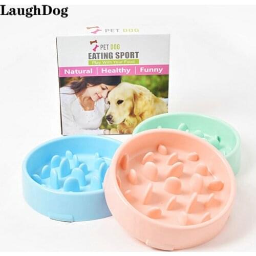 Pets Dogs Accessories 2019 New Pet Anti-choke Bowl Dog Slow Food Stop Food Bowl Anti-Gulping Food Plate Supplies Dropshipping