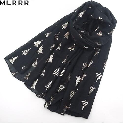 MLRRR new fashion hot sale rose gold Christmas tree long scarf (orange. Gray. Rose red. Black. Red. Navy. Cyan)