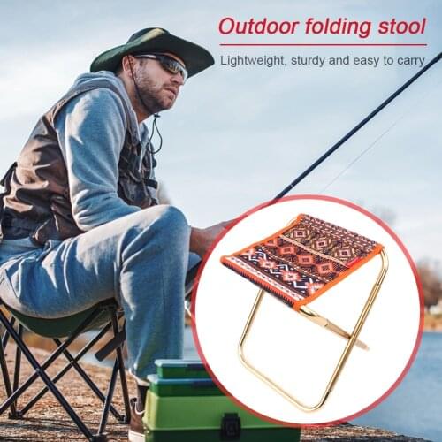 Portable Outdoor Folding Small Stool Aluminum Alloy Mini Home Camping Fishing Chair Train Extended Seat Furniture Accessories