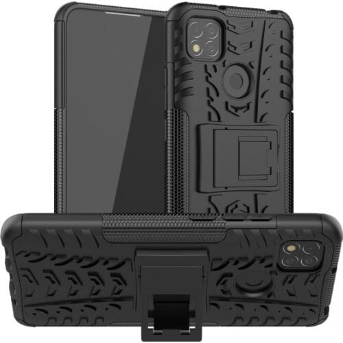 For Redmi 9C NFC Case Cover Armor Rugged Dual Layer Shockproof Hard Silicone Case for Xiaomi Redmi 9C NFC Redmi9C 9CNFC