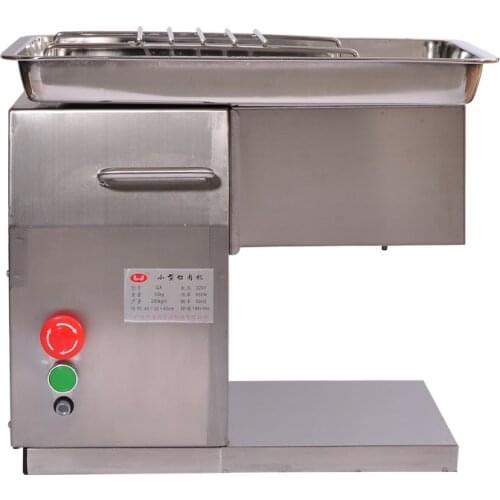 QX Stainless Steel Meat Slicer/Cutter Desktop Type Meat Cutter Meat Cutting Machine 110V/220V2.5mm-10mm blade size can be choose