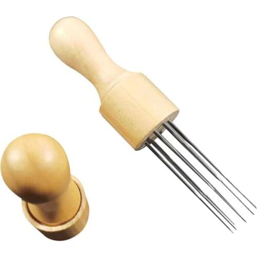 Wool Felting Tool With 8 Needles Felt Craft Solid Wood Handle Finger Cots DIY Sewing Package For Beginners