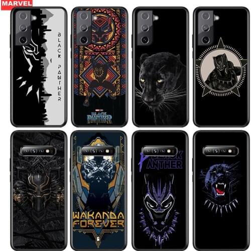 Black Panther Art Silicone Cover For Samsung Galaxy S21 S20 FE Ultra S10 S10E Lite S9 S8 S7 Edge Plus Phone Case