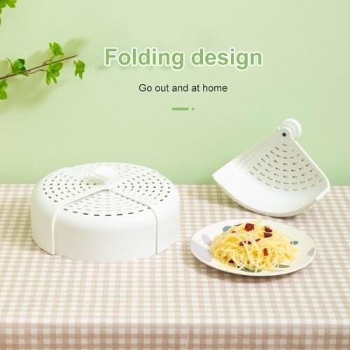 Foldable Food Cover Anti-mosquito Plastic Breathable Dining Table Lids Anti-fly Dustproof Vegetable Cover Kitchen Specialty Tool