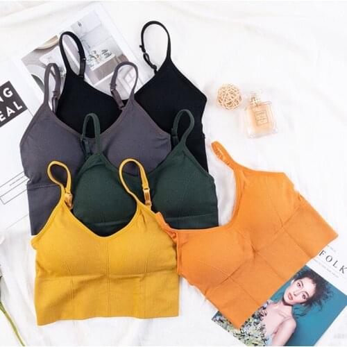 U-shaped Back Bra Tube Top Women Crop Top Daisy Pattern Sexy Lingerie Bra Sports Fashion Street Top Underwear