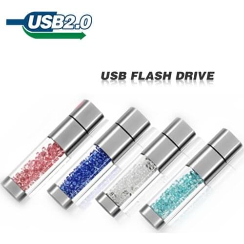 Lipstick usb flash drive 4GB 8GB 16GB 32GB crystal Jewelry creative u disk pen drive pendrive memory card disk