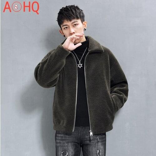 Winter Coat Men Jacket Short Parka 5XL Man Jackets 100% Wool Fur Coats 2021 Korean Style Clothes Hommes Veste LXR894