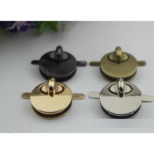 10pcs Gold bronze sliver black handbag hardware metal turn lock buckles leather purses handbags shoulder women fashion bag locks