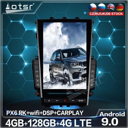 128GB Android 9.0 Car GPS Navigation For Infiniti Q50 Q50L Q60S 2013 - 2019 Tesla Big Screen Car Radio Multimedia DVD Player