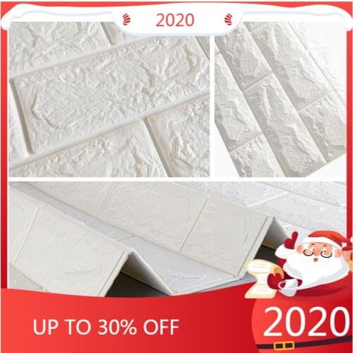 DIY 3D Brick Pattern Anti-collision Sponge Wallpaper Home Decor PE Foam Wall Stickers Wall Decor Self-adhesive Wall Art Embossed