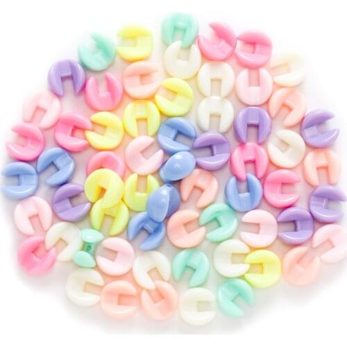 50 Piece Random Mixed Multicolor Assemble Acrylic Findings Jewelry Making Spacer Beads 13-14mm