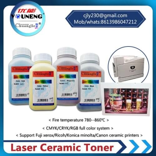 800 degree high temperature color ceramic toner powder Compatible For Ricoh and Xerox model vitrotype Print