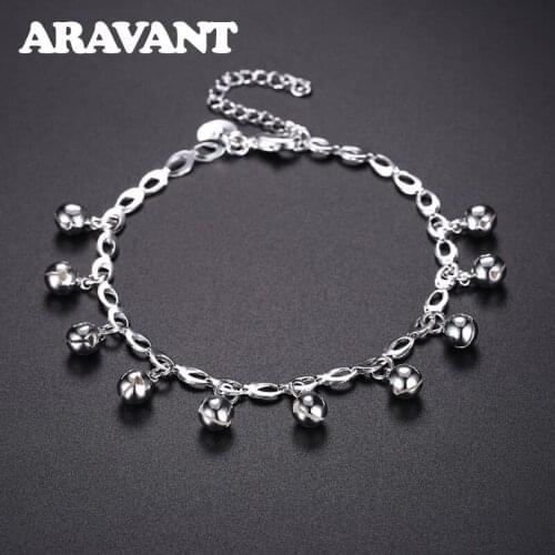 925 Silver Charms Bracelets Anklet For Women Wedding Jewelry 2020 New