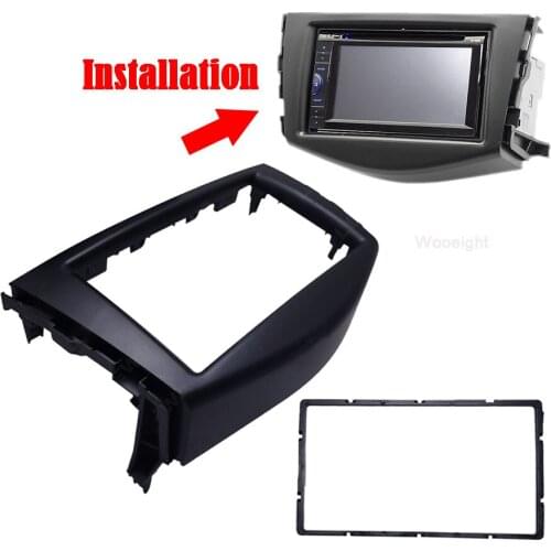 Wooeight 2 Din Car Dash Radio Refitting Frame Stereo Navigation DVD Player Fascia Panel Kits fit for Toyota RAV4 2006-2011 2012