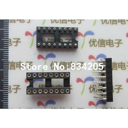 Free shipping 16P DIP circular hole IC socket Chip base connector