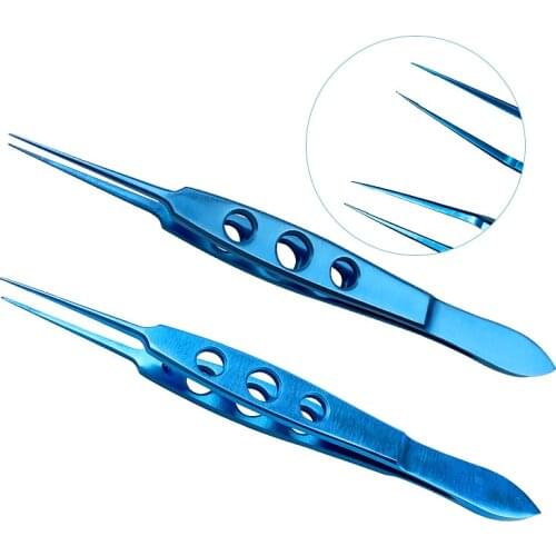 Bishop-Harmon forceps tungsten carbide coated tip tweezers opthalmic eye instrument
