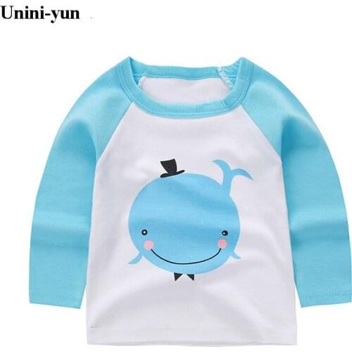 Unini-yun baby clothing Girls T shirt long sleeves Fashion Children T shirts Cotton Baby Girls Tshirts for kids Girls Kids Tops
