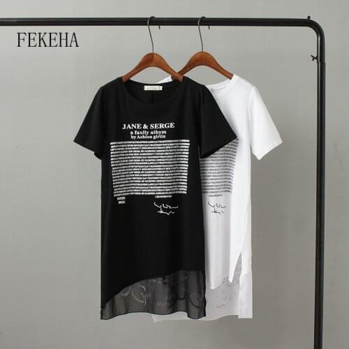 FEKEHA Women's T-shirts With Inscriptions