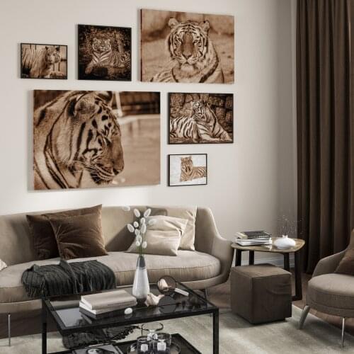 Photograph Tiger Animal Canvas Painting Modern Wall Art Posters and Prints Wall Pictures for Living Room Decoration Home Decor