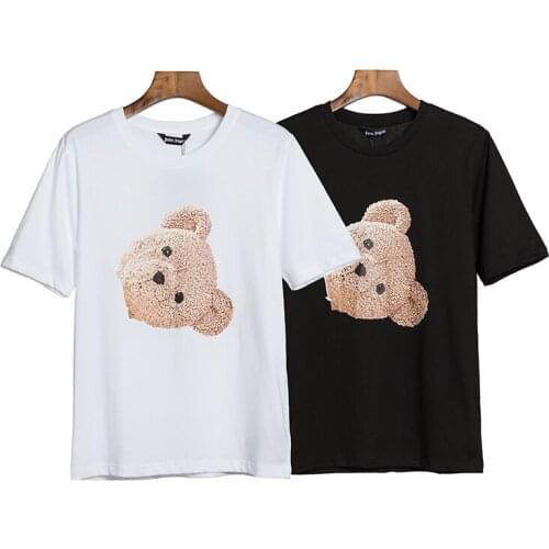 Palm Angels letter printing couple street hip-hop popular simple wild men and women short-sleeved T-shirt 26420