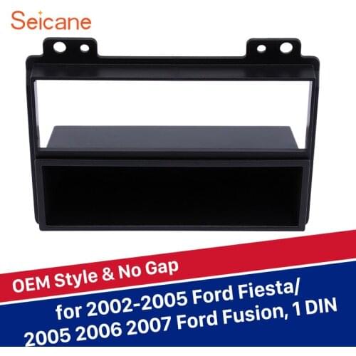 Seicane Single Din Car Stereo Fascia Trim Kit for Ford Fiesta Fusion Dash Mount Audio Frame Trim 182*53mm refitting Panel