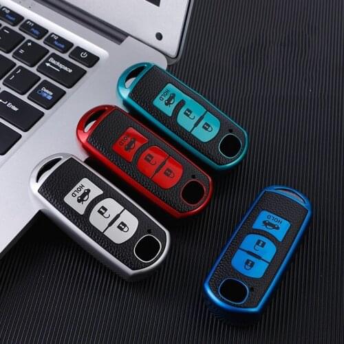 Leather+TPU Car Remote Key Cover Case Shell For Mazda 2 3 5 6 Axela Atenza Demio CX-3 CX5 CX-7 CX-9 MX-5 Protection Accessories