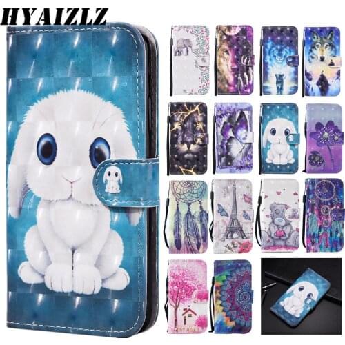 For iPhone 13 Leather Case Wallet Flip Cover for iPhone 12 11 Pro Max XS SE 2020 7 8 Plus Cute Painted Protection Phone Fundas