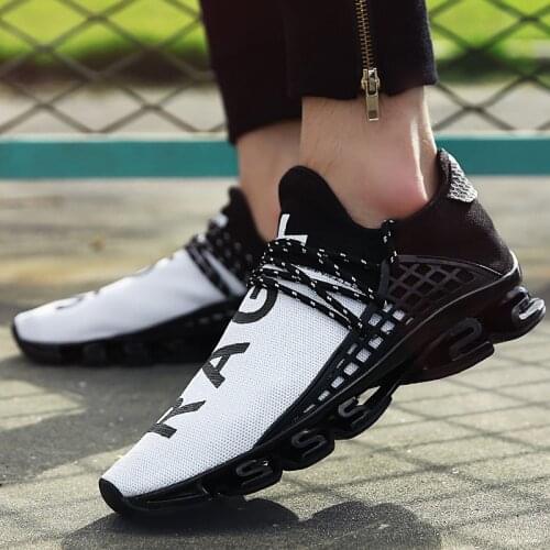 Comfortable mens shoes casual men sneakers Mesh Breathable Walking Lightweight Sneakers Black Footwear Lac-Up Running Shoes