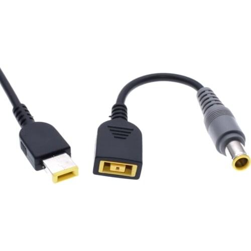 DC Square USB Plug Female To 7.9x5.5mm Male Power Adapter Converter Connector Cable Cord for Lenovo Thinkpad Charger Adapter