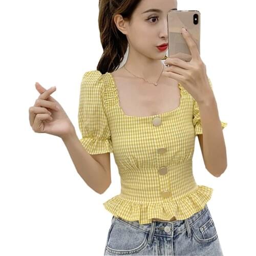 Блузки в клетку LJSXLS China At AliExpress