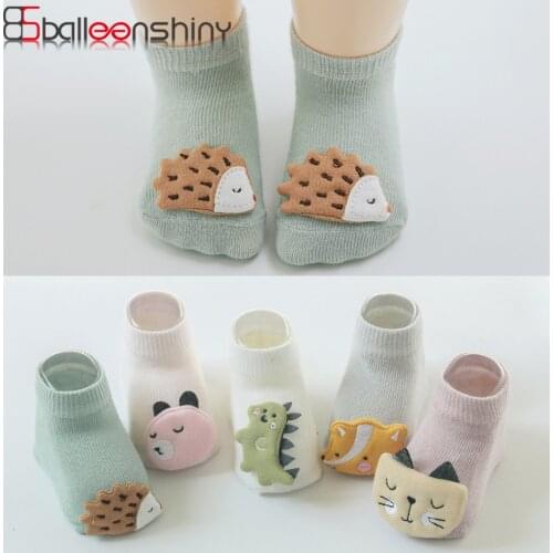 Balleenshiny Baby Non-slip Floor Socks Cartoon Doll Socks Newborn Toddler Socks Newborn Accessories Calcetines Kids Short Socks