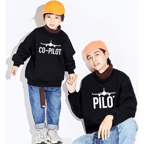 2021 New Full Sleeve Letter Print Sweatshirts Dad And Son Matching Clothes Plus Size Loose Hoodies Baby Boys Sweatwear Kids Tops