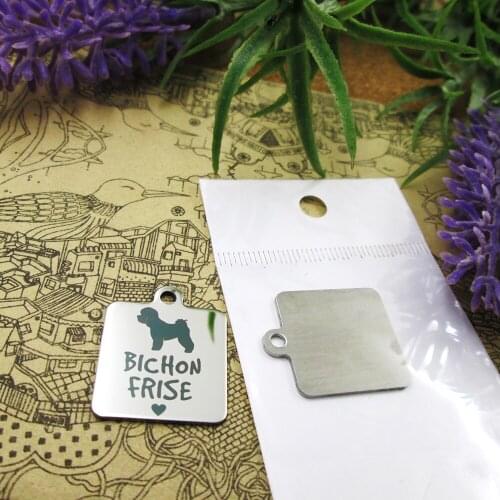 10pcs--"Bichon Frise"dog lover dog owner stainless steel charms more style for choosing DIY Charms pendants for necklace