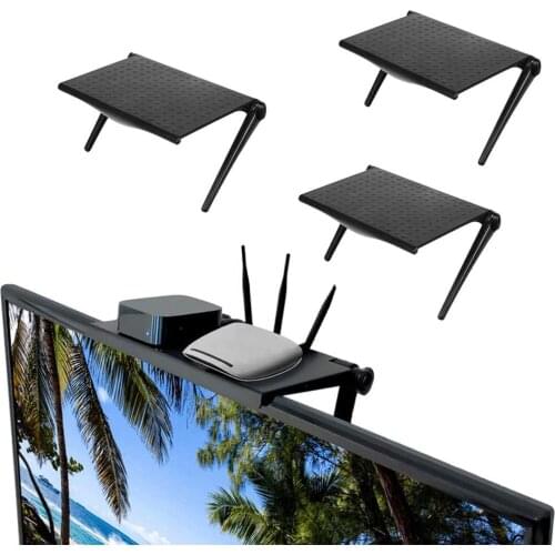 TV Screen Top Storage Shelf Holder Practical Home Storage Computer Monitor TV Screen Rack Office Multi-functional Organizer