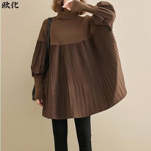 Plus Size 4XL 5XL 6XL Knit Sweater 2020 New Winter Women Sweaters One Piece Oversize Knitting Turtleneck Pullover Sweaters 100KG