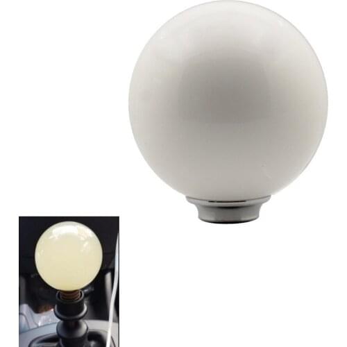 White Round Ball Gear Stick Shift Shifter knob Automatic Manual Shift knob fit for Most Transmission Vehicles