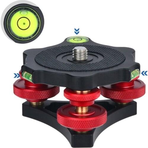 LP-64 Level Plate Base Camera Tripod Head Leveling Panning Precision Leveler Bubble For Canon Nikon DSLR Camera Tripod