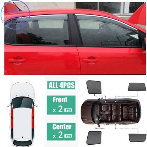 For VolksWagen Polo Hatchback 2011-2018 Window Sunshade UV Protection Ray Blocking Mesh Visor Laser Black Net Yarn