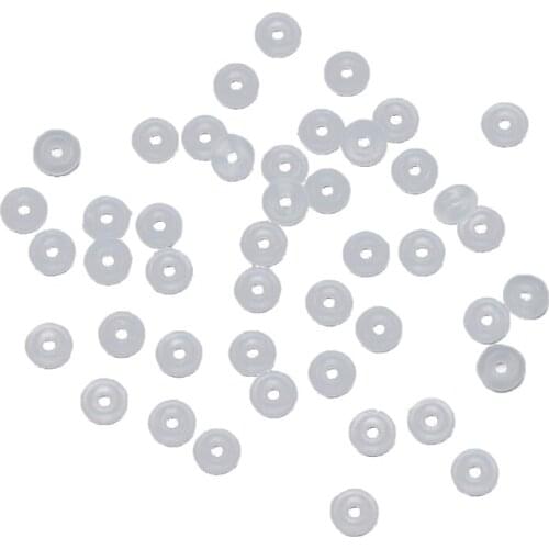 100Pcs Silicone Rubber Stoppers Ring Bead Charms Bracelets Compatible for Use Alone or with Clip Lock Spacer Charm Beads